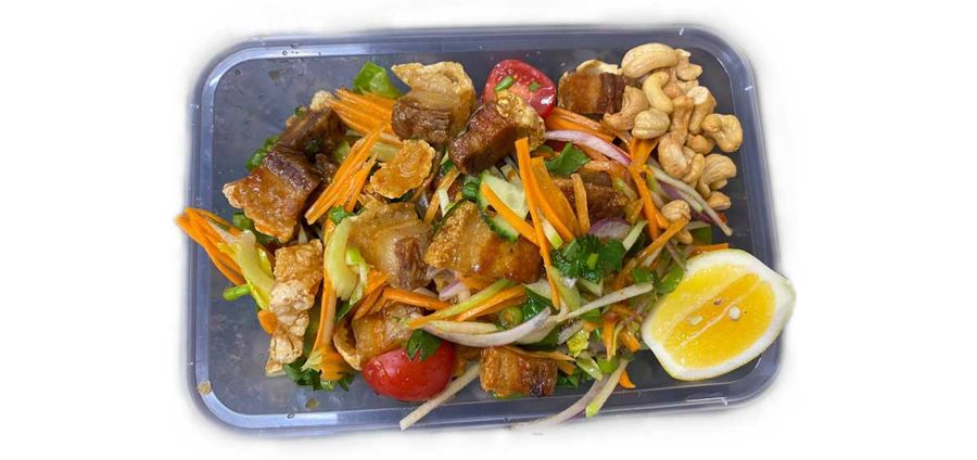 Crispy pork salad